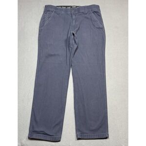 CAT Caterpillar Pants Mens 38x32 Heavy Canvas Work Stretch Ripstop Navy